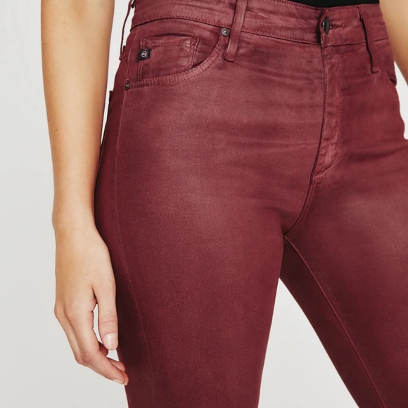 AG Farrah HIGH-RISE SKINNY ANKLE Leatherette JEANS - Picture 12 of 12